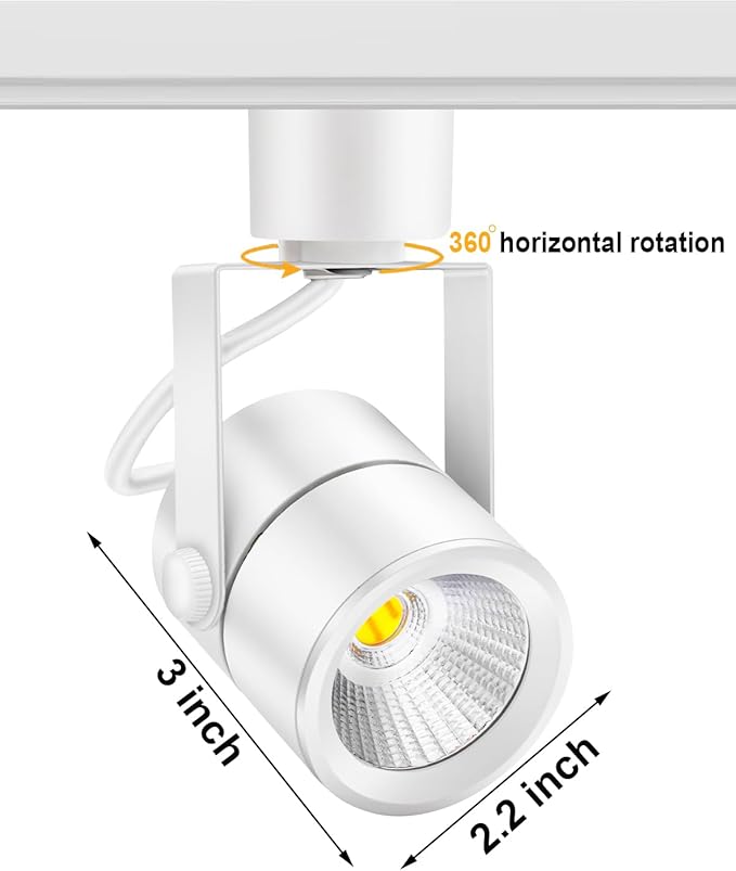 LED Track Lighting Heads H Type Track Light Heads Dimmable Rail Ceiling Spotlight Fixtures Accent Art Task,2700K-6500K Stepless Dimming,Flicker Free CRI90+ 24°10W 1000LM,White 12 Pack