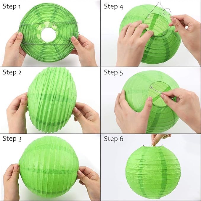 Paper Lanterns 16 Pcs Multicolor Assorted size of 4" 6" 8" 10" Chinese Round Paper Hanging Decorations Ball Lanterns Lamps for Home Decorations, Parties, and Weddings