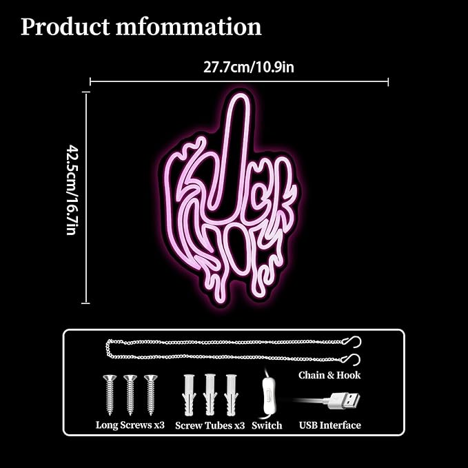 Neon Sign Led Neon Lights Neon Signs for Wall Decor Light Up Sign for Birthday Party Club Gift