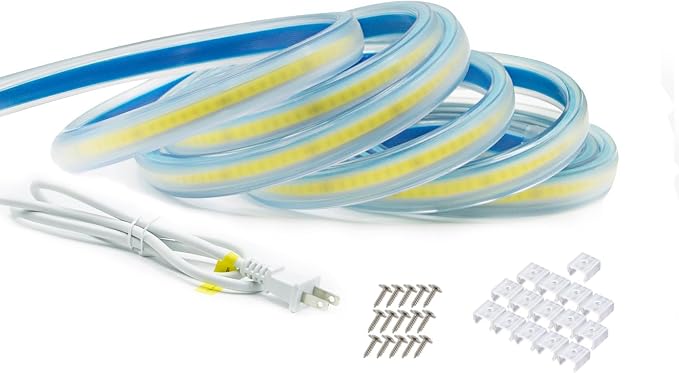 LED Strip Lights Waterproof 32.8ft 110v Flexible LED Light Strips | 3000K Warm White Rope Light Cuttable Under Cabinet Lighting 10 Meter Flexible LED Strip for Outside Bedroom Kitchen Decor