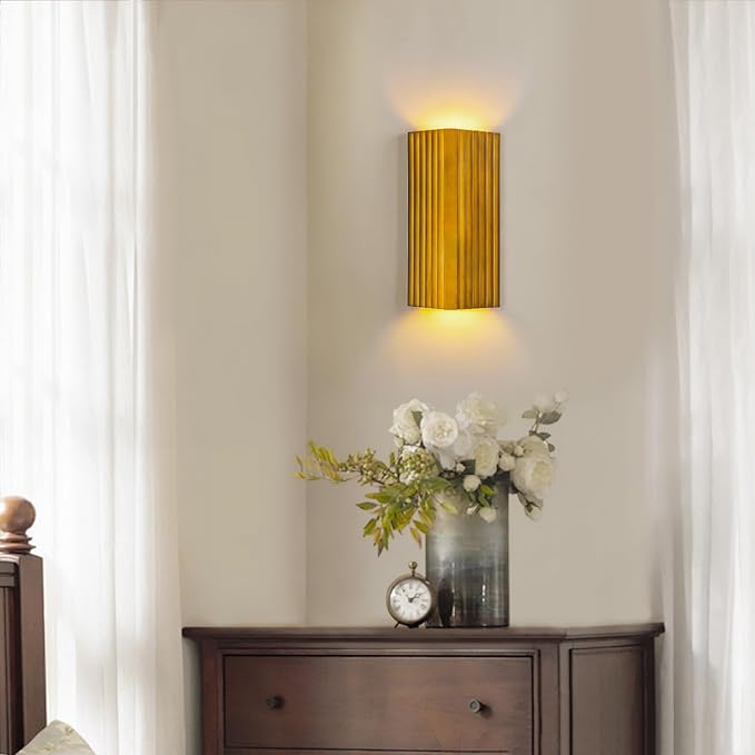 ZEROUNO Modern LED Wall Sconce Indoor Wall Lights, Bronze Hardwired Up and Down Wall Mount Light for Living Room Bedroom Hallway Corridor Stairs Warm White 3000K (with Replacement G9 Bulbs)