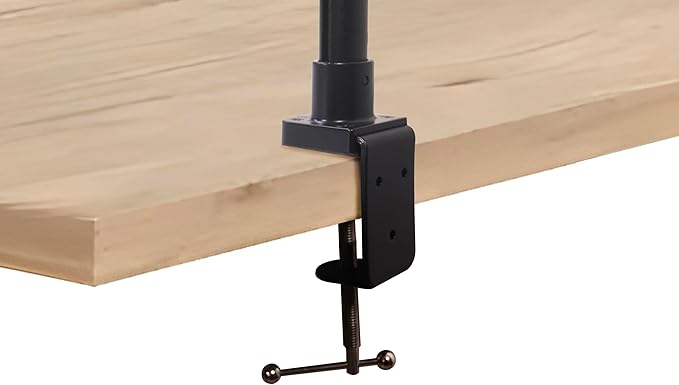 LED Desk Lamp with Clamp, Dimmable Gooseneck Task Light for Home Office, Eye-Caring Study Lamp, Adjustable Clip-On Light for Workbench & Small Desk – Black