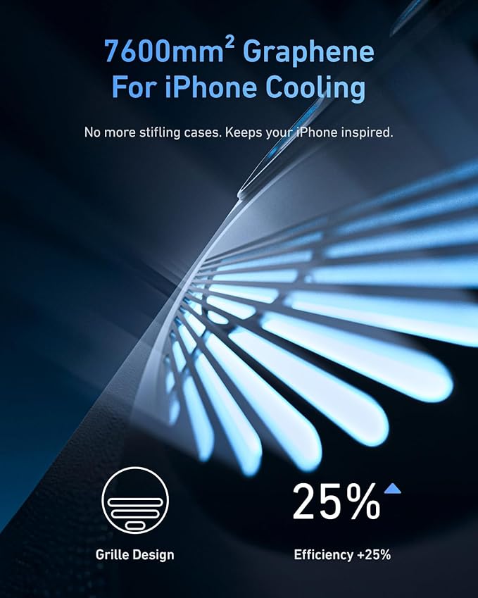 【for iPhone 17 Pro Max Only】 TELESIN Magnetic Master Grip Kit, Phone Camera Grip Kit Built-in 3200mAh Battery - Wireless Charging - Graphene Case for iPhone Cooling - DSLR Style Grip Handle Holder