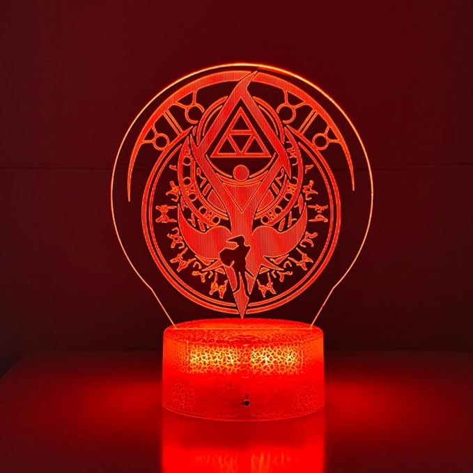 3D Night Light, 16 Color Changing Cartoon USB Desk Lamp, Crest of Hyrule Illusion Lighting with Remote Control for Home Decor Gift for Kids. (5)