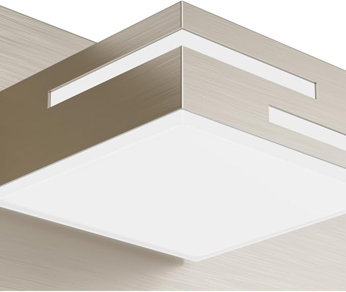 LED Modern Bathroom Vanity Light Fixtures, Dimmable Brushed Nickel Vanity Lights for Bathroom Lighting Fixtures Over Mirror, with 360° Rotatable Acrylic Heads 2-Light 16-inch (Cool White 6000K)