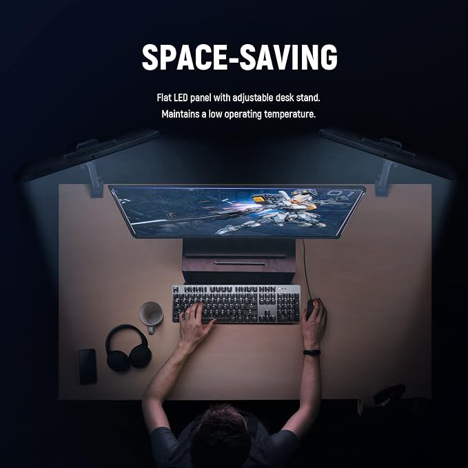 NEEWER 15.5" Key Light Streaming Light, Video Light with PC Mac Control & iOS Android APP, 2800lm GL1 LED Panel Light with Desk Clamp Compatible with Elgato Stream Deck for Gaming Zoom YouTube, Black
