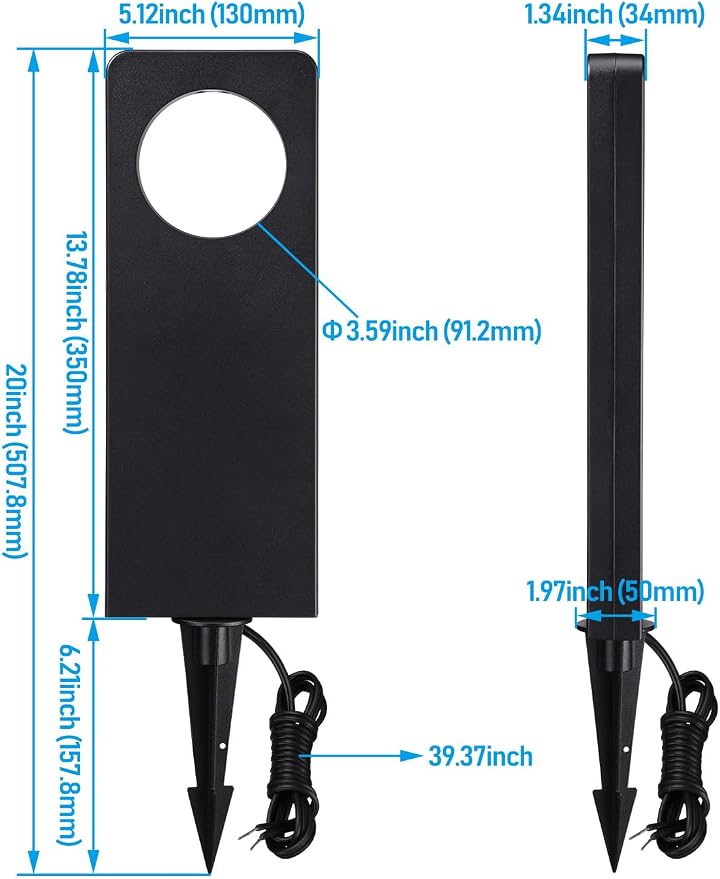 LEONLITE 4-Pack 12V AC/DC Anti-Glare Pathway Lights, Black, 3000K | 3W Aluminum Dual-Side Glowing Landscape Path Lights, Anti Glare Outdoor Walkway Lighting, for Outdoor Sidewalk, Warm White
