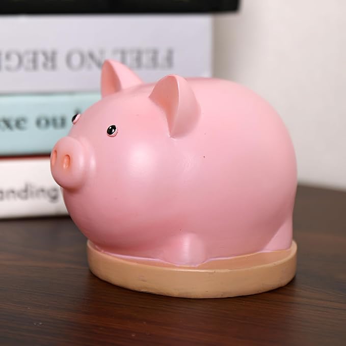 Cute Pig Night Light for Kids, Kawaii Cartoon Nursery Lamp, Battery Powered Resin Nightlight, Kids Room Decor Bedside Lamp, Adorable Animal Gift for Birthday Baby Shower