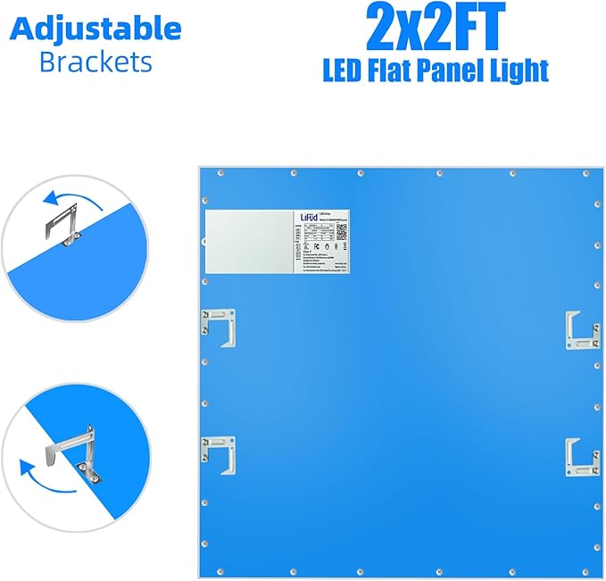 WYZM 4 Pack of 2X2 ft LED Flat Panel Light LED Drop Ceiling Light Fixture,45W with 5800 lumens, 5000K White Color,Dimmable 0-10V, Recessed Back-Lit Fixture for Office, ETL Listed
