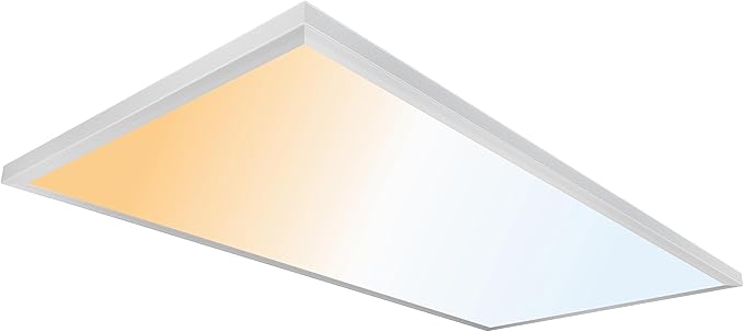 UltraLux 2x4 Surface Mount LED Panel TRIAC Dimmable 3CCT Matte White 1Pk | 4000 lumens, 120-degree beam, CRI>80, aluminum build, damp-rated, fits junction boxes, over 50,000 hours, 5-year warranty