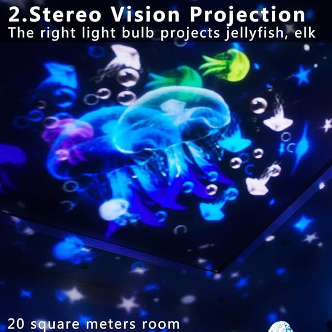 Ocean Star Sky Night Light Projector for Kid, Constellation Galaxy Projector, 360 Degree Rotating Nebula Starry Projection Lamp