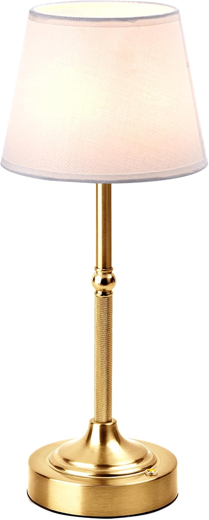 LUTEC Cordless Table Lamp, Battery Operated Lamp with 3 Color Temps and Stepless Dimming, 5200mAh Portable Rechargeable Table Lamp for Restaurant/Bedroom/Bars/Outdoor (Brushed Gold)