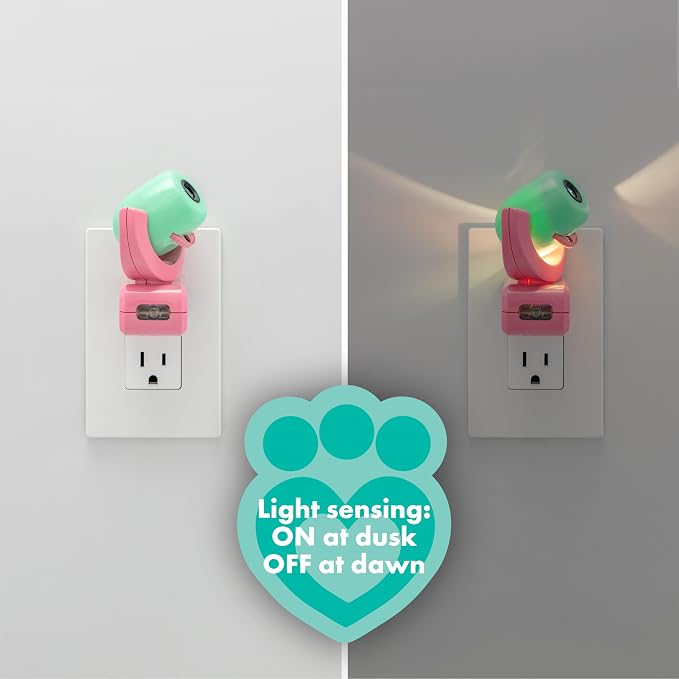 Projectables Gabby's Dollhouse Night Light with Dusk to Dawn Sensor | Plug In Night Light for Kids Room, Nursery, and Children's Bedroom, Gabby's Dollhouse Décor, UL Certified, Energy Efficient