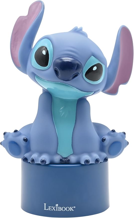 LEXiBOOK, Stitch Nightlight Speaker, NS01D | Colour changing light, Soft glow, Battery operated
