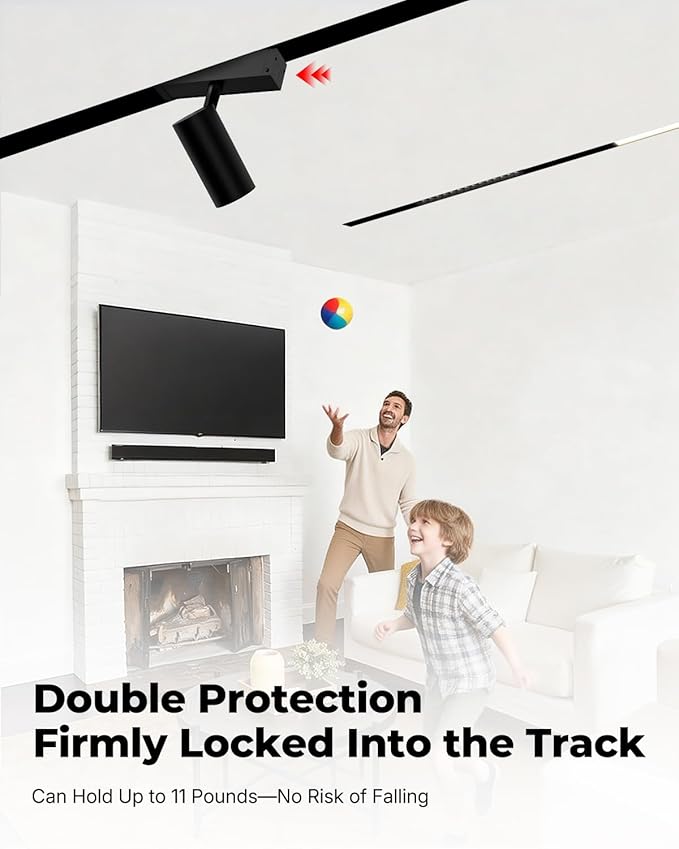 SCON 7W Magnetic Track Spotlight Lamp Head, 3 CCT 24V Dimmable LED Downlight Head, 3000K-4000K-6000K for Recessed/Ceiling Track Lighting System, Light Fixture for Living Room, Office, Shop, 8 Pack