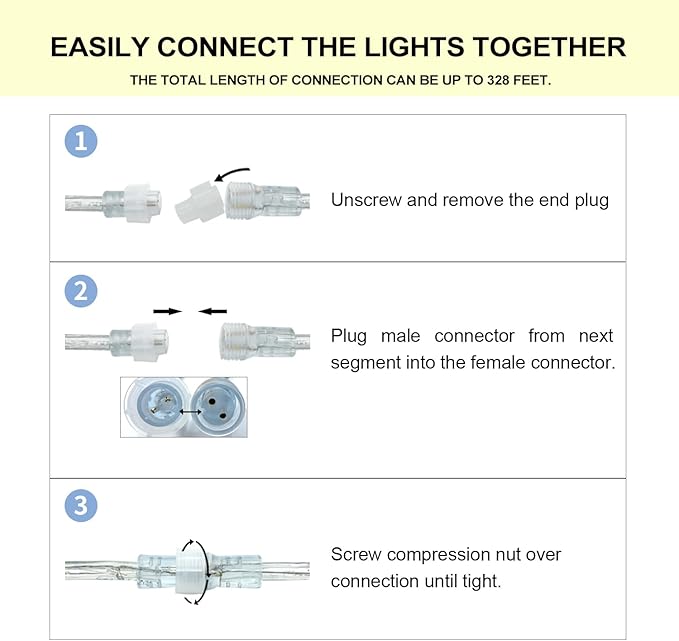 10FT Rope Lights Indoor,Connectable and Flexible LED Tube Lights,LED Rope Lights Outdoor for Garden,Patio,Porch,Backyard,Christmas Decoration(Warm White,2800K-3000K)