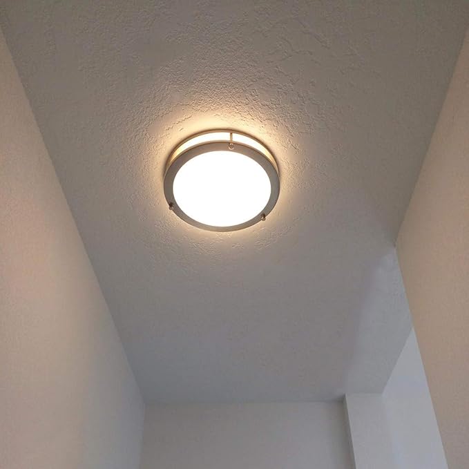 Drosbey 50W Dimmable LED Ceiling Light Fixture, Kitchen Light Fixtures, 13.2 inch Flush Mount Ceiling Lights for Bedroom, Bathroom, 2700K/3000K/3500K/4000K/5000K Selectable, Super Bright 5000LM, Black