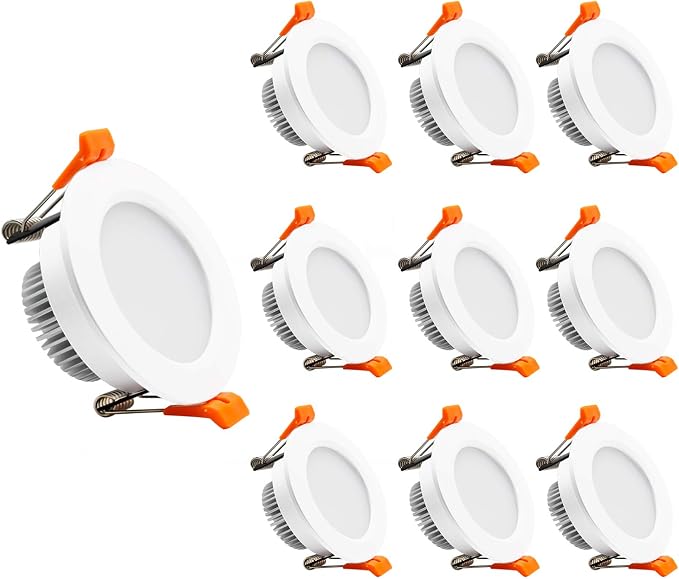 2 Inch LED Recessed Lighting, Dimmable LED Downlight 3W(35W Halogen Equivalent), CRI80, 2700K Ultra Warm White Ceiling Light with LED Driver (10 Pack)