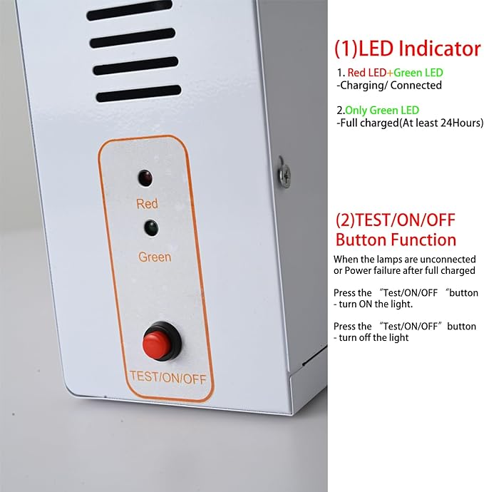 Emergency Light, 500lm 4Hours Battery Powered LED Backup Light Commercial Exit Fixtures for Business Home Office Night Power Failure Outage with Plug in Cord AC85-277V
