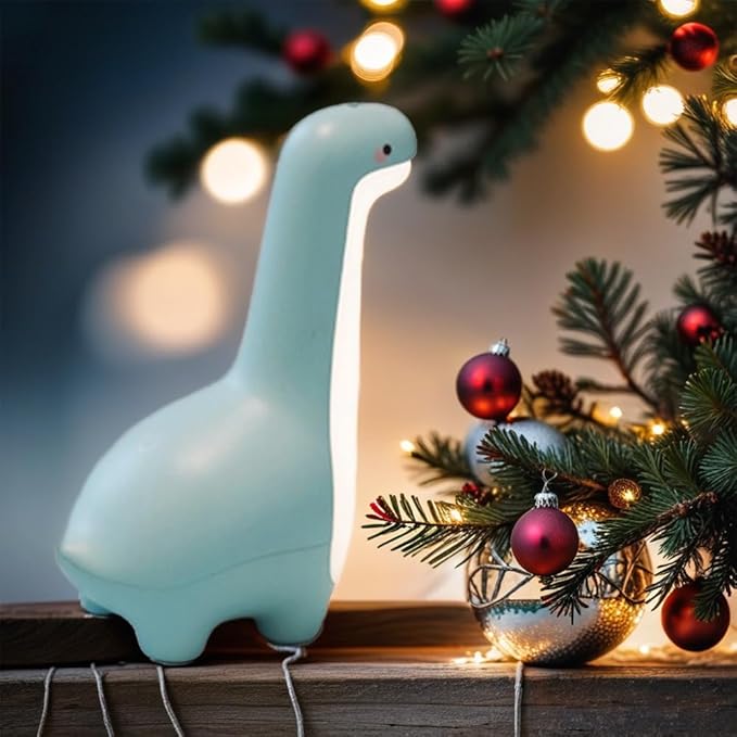Dinosaur Night Light, Adjustable Night Lamp for Kids Girls Boys, USB Rechargeable Touch Control Bedside Sleep Lamp, Cute Dinosaur Birthday Gifts for Toddlers,Teens, Friends, Blue