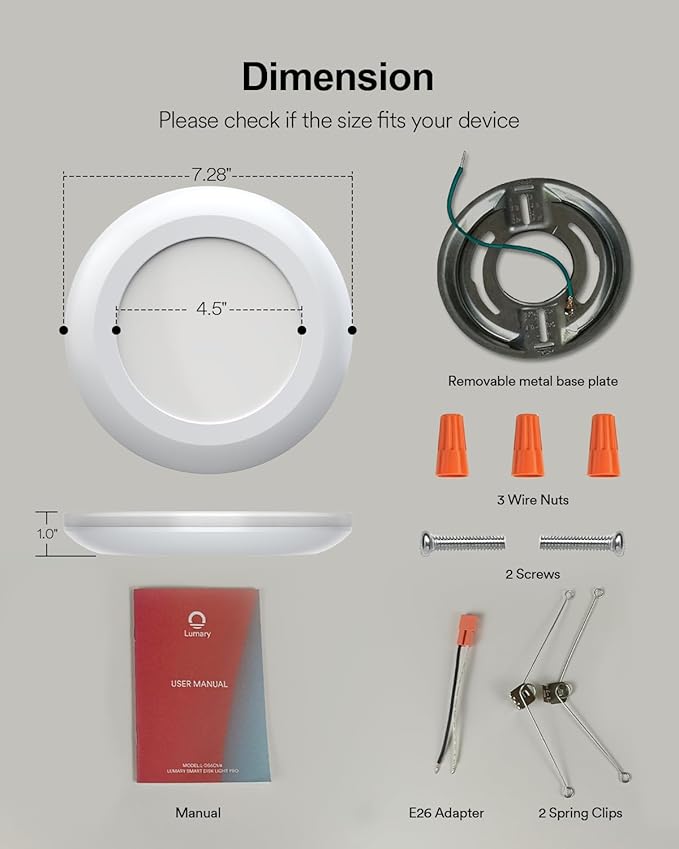 Lumary 5/6 Inch Smart Led Disk Light Pro, Color Changing WiFi Smart Recessed Lighting with RGBAI Ring, Flexible Install Flush Mount Ceiling Light, Compatible with Alexa/Google Assistant, 4Pack