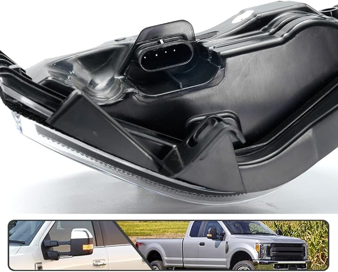 2Pcs Sequential LED Side Mirror Marker Light for Ford F150 2015-2023, F250 F350 F450 F550 Super Duty 2017-2023 Amber Dynamic Blinker Indicator Turn Signal Light White Driving/Running Light Clear Lens