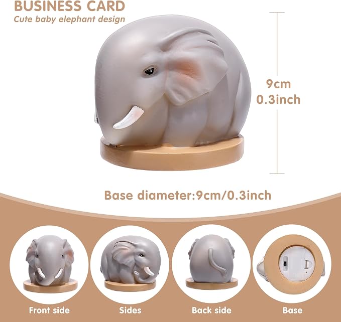 Elephant Night Light for Kids, Cute Elephant Lamp for Nursery, Battery Powered Resin Nightlight, Kids Room Decor, Elephant Gifts for Birthday