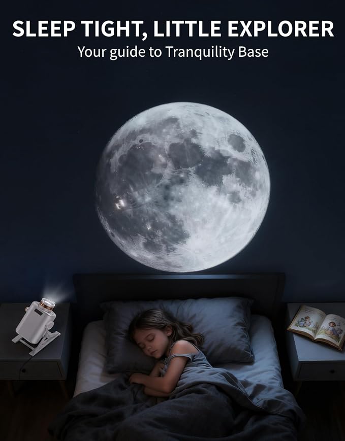 3D Galaxy Projector, Star Projector,60 Scenes, Bluetooth Speaker & Timer | 500" HD Giant Screen Projection, Stylish Bedroom & Kids' Room Decor, Great Birthday & Holiday Gift Choice
