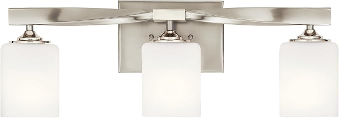 Kichler Marette 3-Light Bathroom Vanity Light, Brushed Nickel
