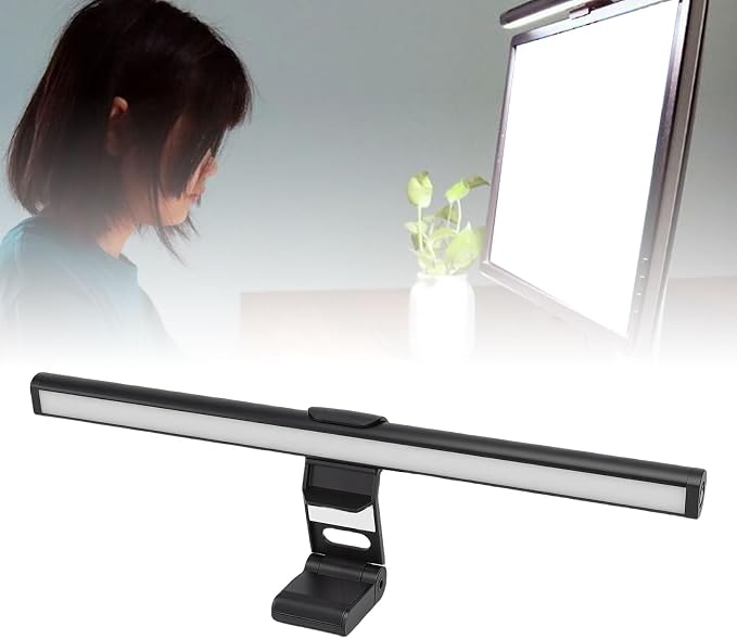 Computer Monitor Lamp, Eye Care Anti Glare Computer Lights Bar, 3 Color Temperature Dimmable Office Desk Lamp for Working