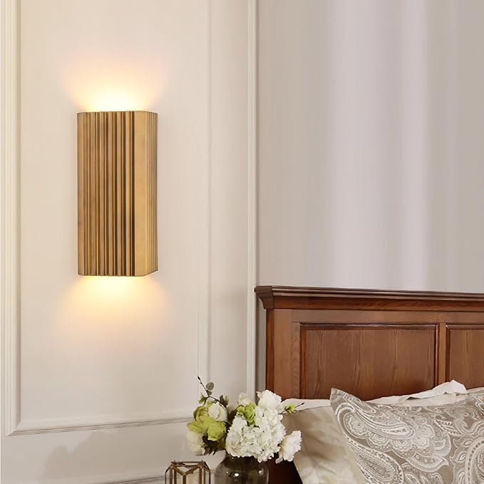 ZEROUNO Modern LED Wall Sconce Indoor Wall Lights, Bronze Hardwired Up and Down Wall Mount Light for Living Room Bedroom Hallway Corridor Stairs Warm White 3000K (with Replacement G9 Bulbs)