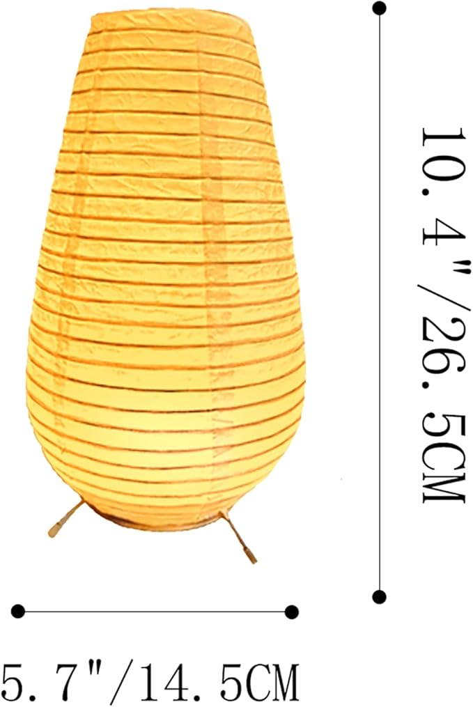 10 Inch Battery Operated Lamp, Cute Paper Lamp, Cozy Accent Table Lamp, Small Tabletop Night Light for Bedroom Living Room Desk