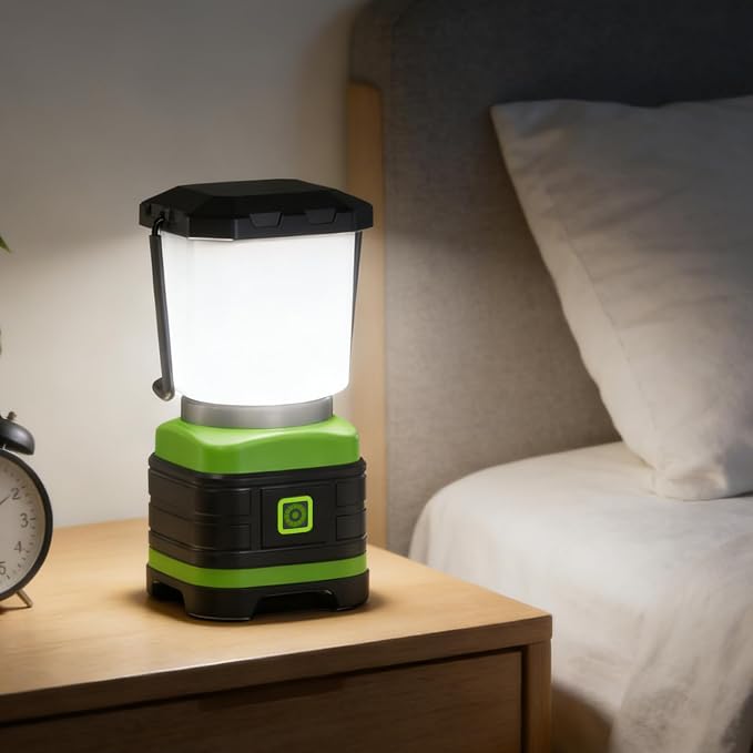 Lichamp LED Camping Lantern, Battery Powered LED Lights Camping Essentials, Portable Lanterns Flishlights for Emergency, Hurricanes, Outdoor Hiking, Power Outages, Survival Gear and Home Use, 2 Pack