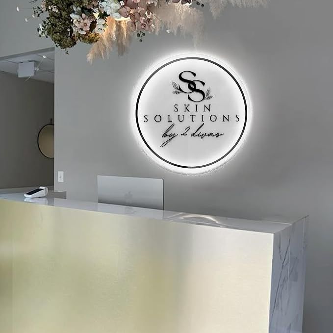 Custom Business Logo Neon Sign for Personalized Company Store UV Metal Acylic LED Backlit Shop Name Light Signo Office Company Logo Néon for Coffee Shop Salon Studio Signs