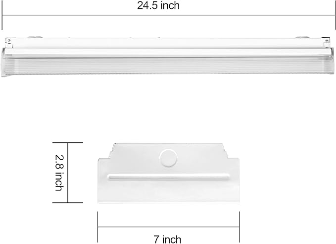 ANTLUX 2FT LED Wraparound Flush Mount LED Garage Lights, 20W 2400LM, 4000K Neutral White, 2 Foot LED Wrap Light, Integrated Linear Ceiling Lighting Fixture for Kitchen, Laundry, Workshop, Closet