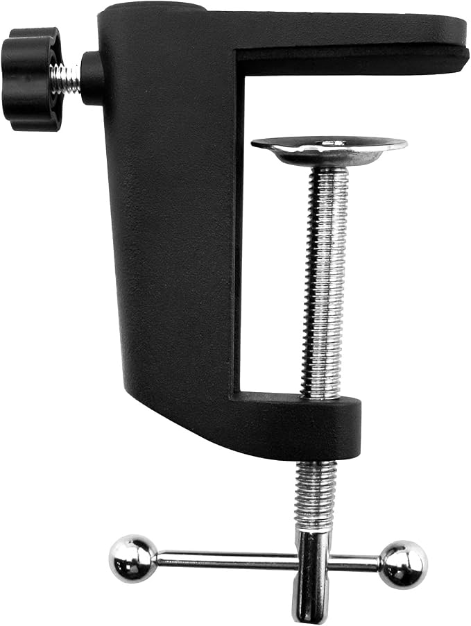Black C-Clamp Cantilever Bracket Clamp Holder Desk Lamp Clip Fittings Base Hose DIY Swing Arm Lighting Accessory Metal Clamp