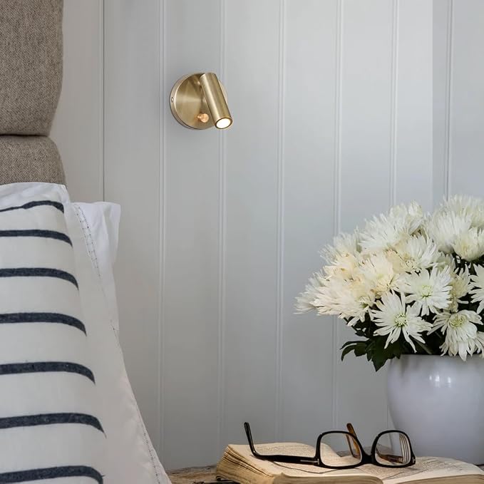 Surface Wall Mounted Reading Light Sconces Lamp Physical Knob Dimmer Switch LED 5W Warm White 3000K (Bronze Hardwired)