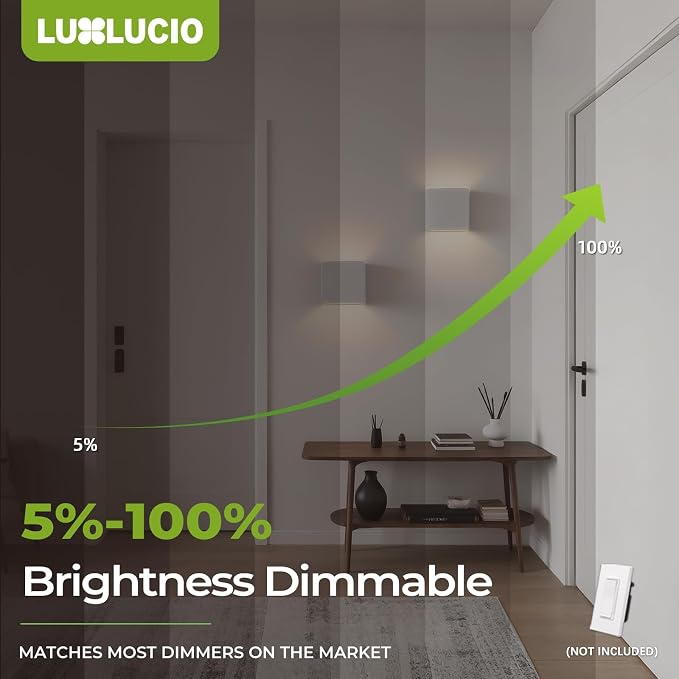 Bright Silver Up and Down Wall Sconce, 18W Dimmable 5%-100%, 5CCT 2700K-5000K Modern Wall Light, CRI90+, 120V-277V ETL FCC Certified, Indoor Outdoor Porch Living Room Wall Lamp