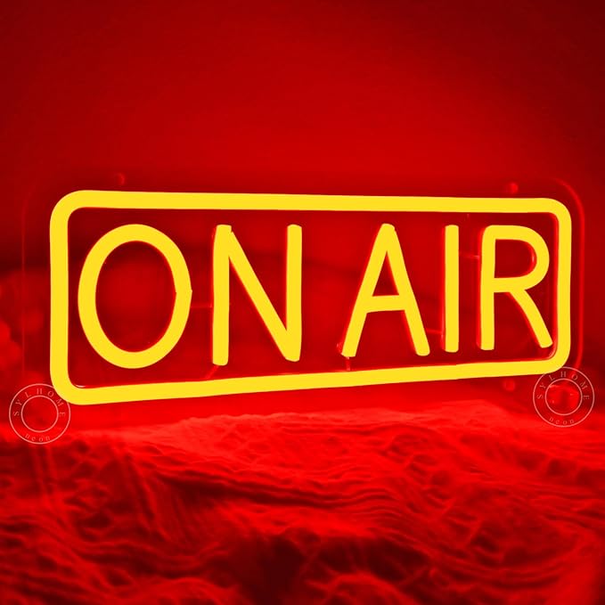 SYLHOME Red On Air Led Neon Light Sign Home Bedroom Man Cave Game Room Bar Pub Studio Club Wall Sign Decor Birthday Christmas Party Sign Gifts 11.81" X 4.72" USB