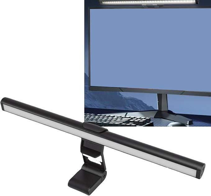 Computer Monitor Lamp, Eye Care Anti Glare Computer Lights Bar, 3 Color Temperature Dimmable Office Desk Lamp for Working
