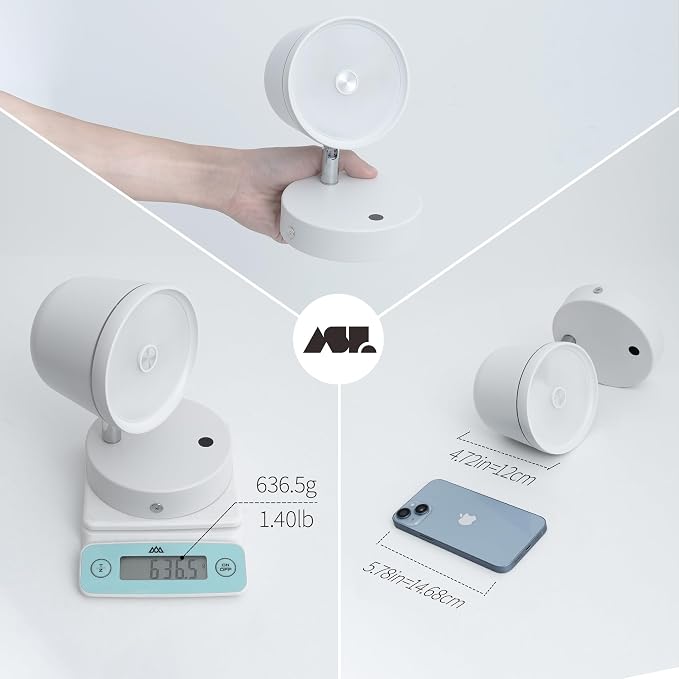 Aisilan Modern Wall Sconce LED Dimmable Wall Light with Switch Touch,12W Hard-Wired Wall Mounted Lamps for Bedside Hallway Living Room Bedroom CRI 97 （White）