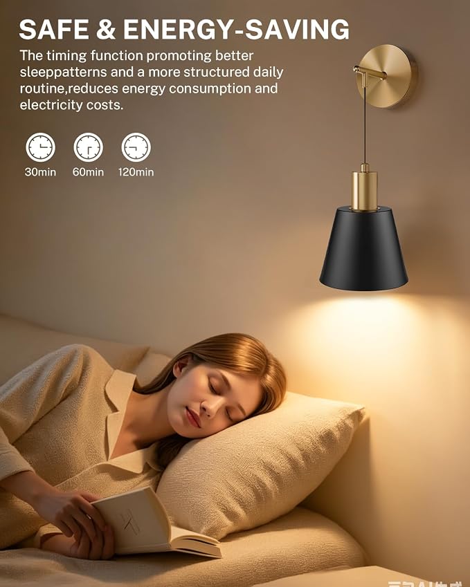 SAIMAND Battery Operated Wall Sconces Set of 2,Wireless Rechargeable Lights | Modern Cordless Wall Sconces with Remote Control, 9-Color Dimmable LED Lamps for Bedrooms, Living Rooms and Hallways (black)