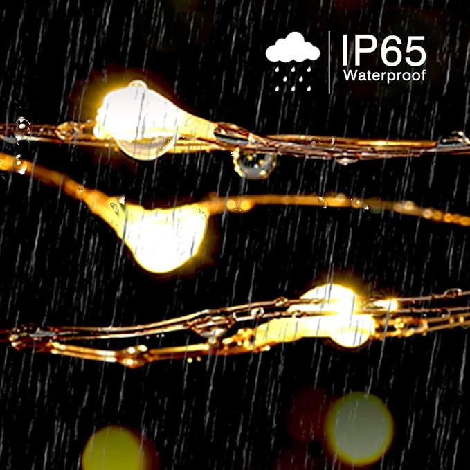 LED String Lights 99ft UL Listed Plug in Fairy Lights 300 LED Warm White Waterproof Copper String Lights with ON/Off Switch for Bedroom Patio Birthday Wedding Valentines Day Decor