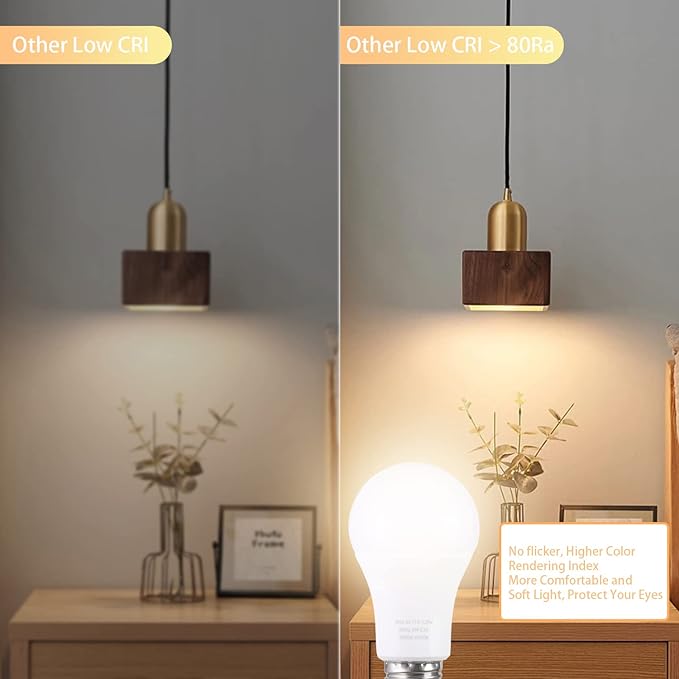 A19 LED Light Bulbs with Remote Control, 800LM 9W, 60W Equivalent LED Bulbs,Stepless Dimmable 3000K-6000K,E26 Base,CRI 80+,2.4GHz,25000+ Hours Lifespan,Light Bulb for Home Decor,2Bulb&2Remote