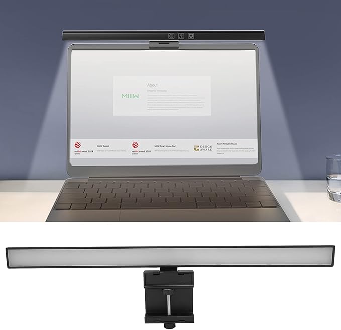Cuifati Computer Monitor Light Bar, 3 Color Monitor Led Lights(3000/4000/6000K) with Touch Control, Timing, Type C Eye Erotection Monitor Light for Gaming and Office (5W)
