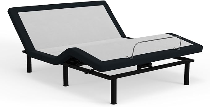 Blissful Nights e4 Queen Adjustable Bed Base Frame with Zero Gravity, Massage Motors, Anti-Snore, USB Charging, Nightlight, Wireless Remote, 10-Year Warranty, and No Tools Required Assembly
