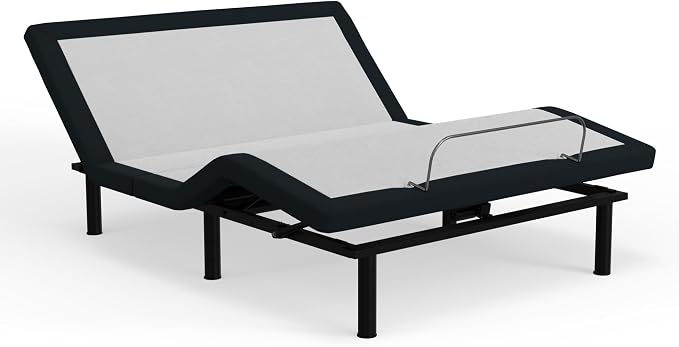 Blissful Nights e4 Full Size Adjustable Bed Base Frame with Massage, Anti-Snore, Zero Gravity, Dual USB Charging Station, Under Bed Nightlight, Wireless Remote Head and Foot Incline