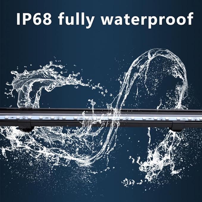 7.5 inches LED Aquarium Light, 4W Fish Tank Light Underwater Light Submersible Crystal Glass Lights, 9.2ft/2.8m Long Wire Length, White