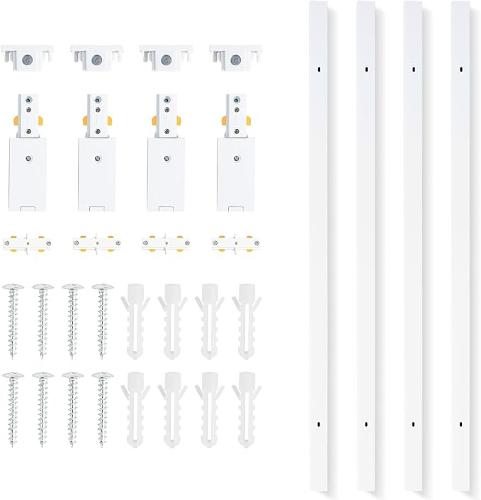 VANoopee 13FT H Track Lighting Rails Kit, White | H Type Rails with End Caps and Live End Feed Connector, Compatible with Single Circuit 120V H Style Track System & LED Heads