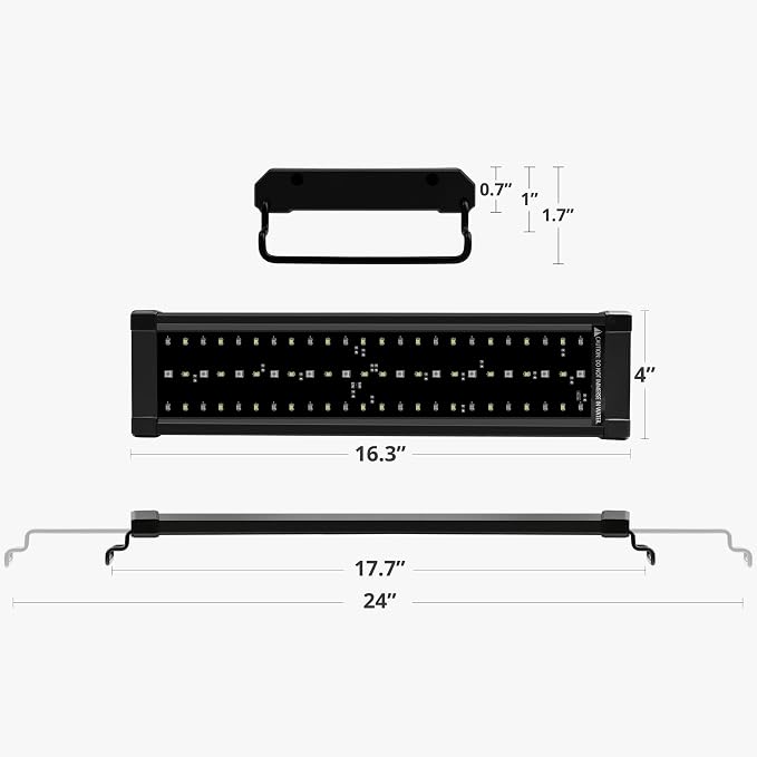 NICREW 20W Saltwater Aquarium Light, Marine LED Reef Light for Corals, Programmable Timer Controller, 18 to 24-Inch